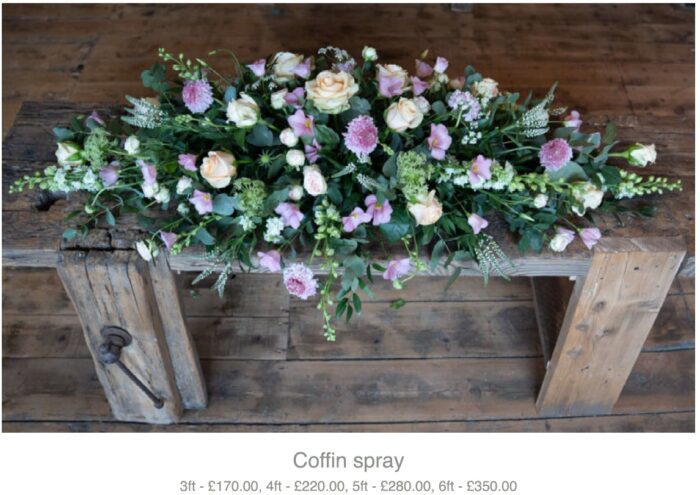 Coffin Sprey floral tribute